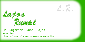 lajos rumpl business card
